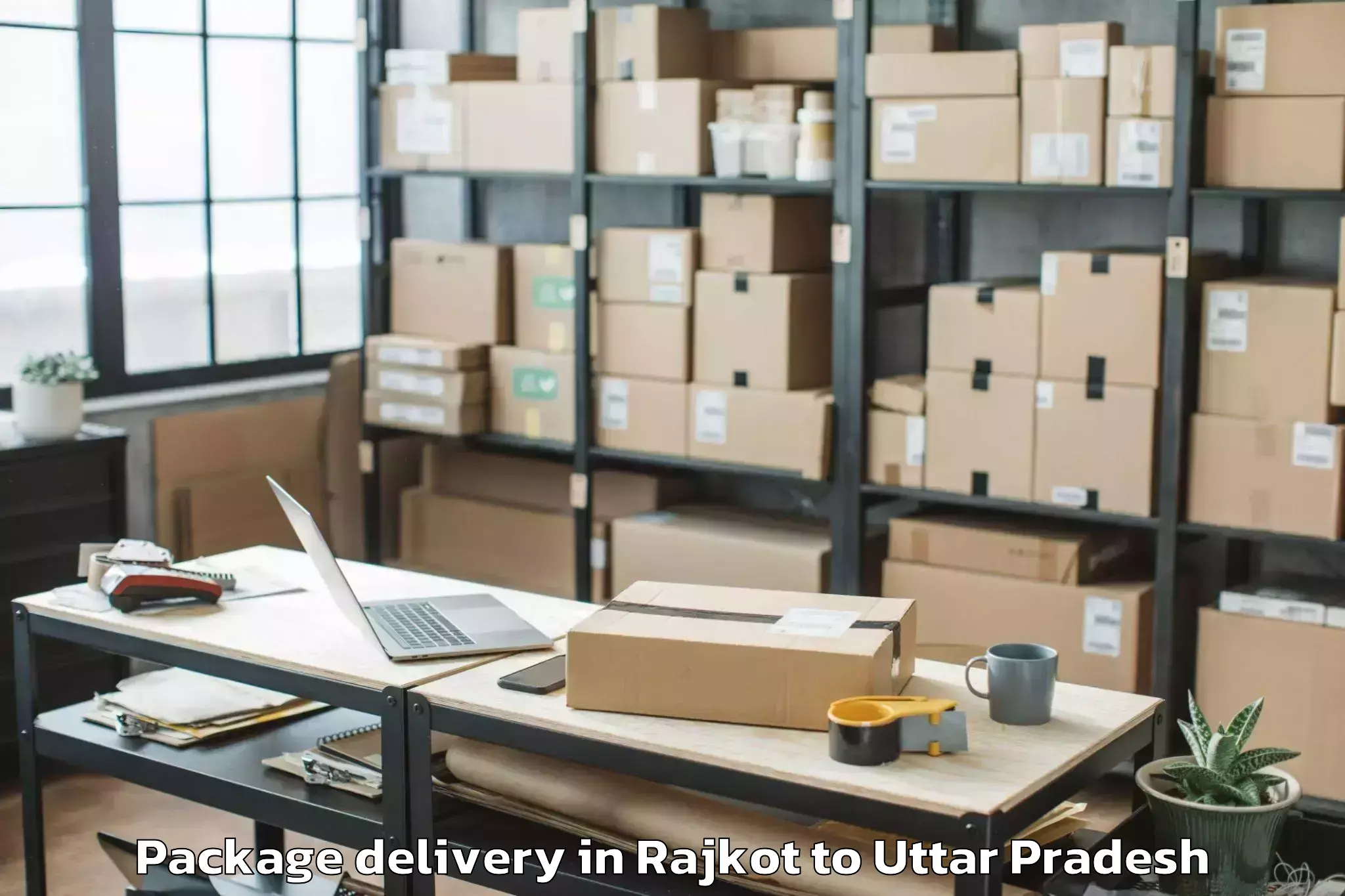 Affordable Rajkot to Rudauli Package Delivery